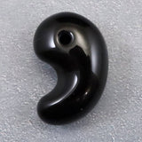 Japanese Natural Obsidian 27.5mm Magatama 7.4g (ID:15589)
