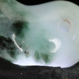 Natural Itoigawa Jadeite Light Green 31mm Magatama 13.04g with Certificate (ID:15823)