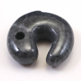 Natural Itoigawa Jadeite Black 30mm Magatama 15.3g with Certificate (ID:15845)