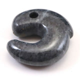 Natural Itoigawa Jadeite Black 30mm Magatama 15.3g with Certificate (ID:15845)