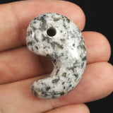 Japanese Natural Kurama Diorite 30mm Magatama 9.2g (ID:15927)