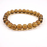 Japanese Natural Smoky Quartz 8mm Bead Bracelet 17.1g (ID:16479)