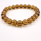 Japanese Natural Smoky Quartz 8mm Bead Bracelet 17.1g (ID:16479)