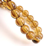 Japanese Natural Smoky Quartz 8mm Bead Bracelet 17.1g (ID:16479)
