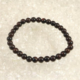 Japanese Natural Vermilion Obsidian Beni Tokachi 6mm Bead Bracelet 8.9g (ID:16613)