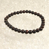 Japanese Natural Vermilion Obsidian Beni Tokachi 6mm Bead Bracelet 8.9g (ID:16613)