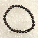 Japanese Natural Vermilion Obsidian Beni Tokachi 6mm Bead Bracelet 8.9g (ID:16613)