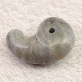 Japanese Natural Churaumi Chert 33mm Magatama 13.7g (ID:16970)