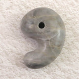 Japanese Natural Churaumi Chert 33mm Magatama 13.7g (ID:16970)