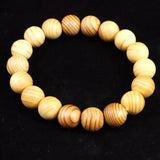 Japanese Natural Koyasan Six Conifer Woods 13mm Bead Bracelet 9.6g (ID:17013)