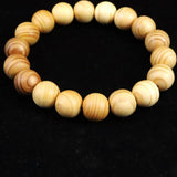 Japanese Natural Koyasan Six Conifer Woods 13mm Bead Bracelet 9.6g (ID:17013)