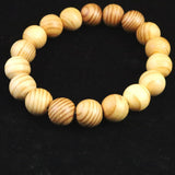 Japanese Natural Koyasan Six Conifer Woods 13mm Bead Bracelet 9.6g (ID:17013)