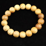 Japanese Natural Koyasan Six Conifer Woods 13mm Bead Bracelet 9.6g (ID:17013)
