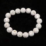 Japanese Natural Io Stone 12mm Bead Bracelet 38.4g (ID:17066)