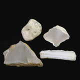 Japanese Natural Chalcedony 40mm Rough Stone Set of 4 82.5g (ID:17358)
