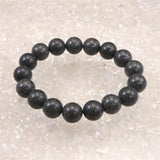 Japanese Natural Mt. Fuji Basalt Lava 12mm Bead Bracelet 44.0g (ID:18112)