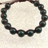 Izumo Jasper 石 Grade SA 紐網 Bead Bracelet 10mm 20.5g with Directory Card (ID:19599)