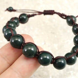 Izumo Jasper 石 Grade SA 紐網 Bead Bracelet 10mm 20.5g with Directory Card (ID:19599)