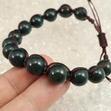 Izumo Jasper Stone Grade SA Braided Cord 10mm Bead Bracelet 20.5g (ID:19599)