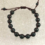 Izumo Jasper Stone Grade SA Braided Cord 10mm Bead Bracelet 20.5g (ID:19599)