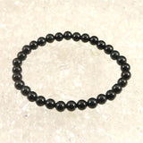 Natural Itoigawa Jadeite Black 6mm Bead Bracelet 11.7g with Certificate (ID:19631)