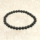 Natural Itoigawa Jadeite Black 6mm Bead Bracelet 11.7g with Certificate (ID:19631)