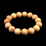 Japanese Natural Izumo Black Pine Wood 15mm Bead Bracelet 19.1g (ID:20686)