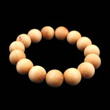 Japanese Natural Izumo Black Pine Wood 15mm Bead Bracelet 19.1g (ID:20686)