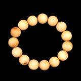 Japanese Natural Izumo Black Pine Wood 15mm Bead Bracelet 19.1g (ID:20686)