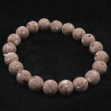 Japanese Natural Red Io Stone 10mm Bead Bracelet 22.4g (ID:21014)