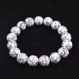 Japanese Natural Angel Snow Lite 12mm Bead Bracelet 42.0g (ID:21790)