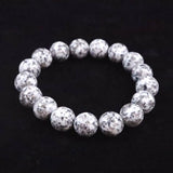 Japanese Natural Angel Snow Lite 12mm Bead Bracelet 42.0g (ID:21790)