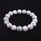 Japanese Natural Angel Snow Lite 12mm Bead Bracelet 42.0g (ID:21790)