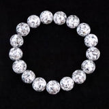 Japanese Natural Angel Snow Lite 12mm Bead Bracelet 42.0g (ID:21790)