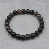 Japanese Natural Obsidian 8mm Bead Bracelet 16.0g (ID:22566)