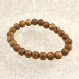 Japanese Natural Ise Cedar Wood 9mm Bead Bracelet 4.2g (ID:22858)