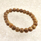 Japanese Natural Ise Cedar Wood 9mm Bead Bracelet 4.2g (ID:22858)