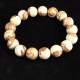 Japanese Natural Brown Himekawa Rhyolite 12mm Bead Bracelet 42.2g (ID:23297)