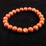 Japanese Natural Akadama Jasper 9mm Bead Bracelet 22.5g (ID:23549)