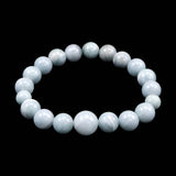 Natural Itoigawa Jadeite Blue 10mm Bead Bracelet 36.5g with Certificate (ID:23692)