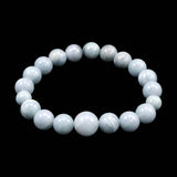 Natural Itoigawa Jadeite Blue 10mm Bead Bracelet 36.5g with Certificate (ID:23692)