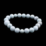 Natural Itoigawa Jadeite Blue 10mm Bead Bracelet 36.5g with Certificate (ID:23692)