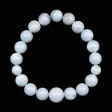 Natural Itoigawa Jadeite Blue 10mm Bead Bracelet 36.5g with Certificate (ID:23692)