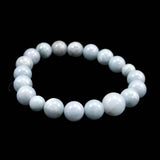 Natural Itoigawa Jadeite Blue 10mm Bead Bracelet 36.5g with Certificate (ID:23692)