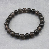 Japanese Natural Obsidian 8.5mm Bead Bracelet 17.7g (ID:24034)