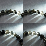 Japanese Natural Obsidian 8.5mm Bead Bracelet 17.7g (ID:24034)