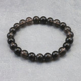 Japanese Natural Obsidian 8.5mm Bead Bracelet 17.7g (ID:24034)