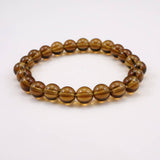 Japanese Natural Smoky Quartz 8.5mm Bead Bracelet 18.9g (ID:24183)