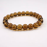 Japanese Natural Smoky Quartz 8.5mm Bead Bracelet 18.9g (ID:24183)