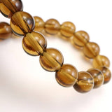 Japanese Natural Smoky Quartz 8.5mm Bead Bracelet 18.9g (ID:24183)